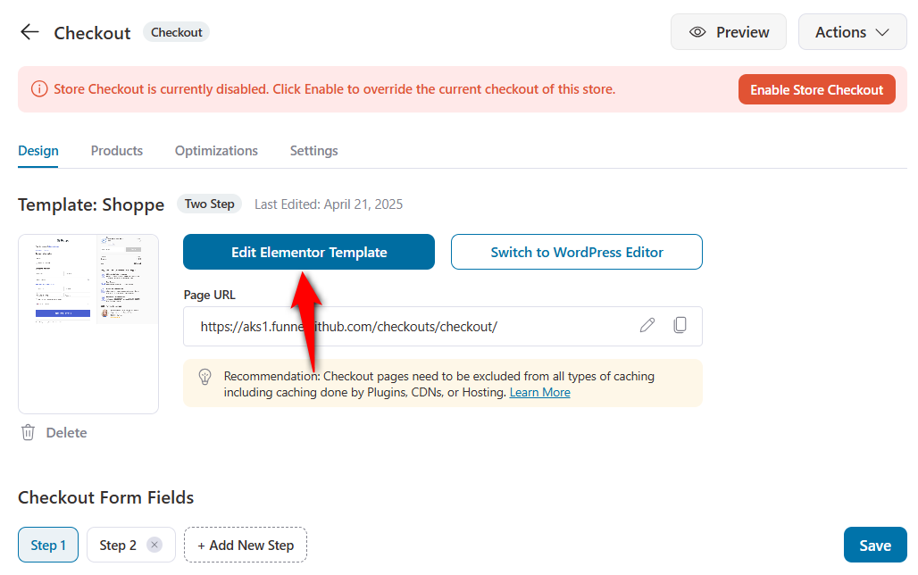 edit elementor template to start customizing your checkout page for woocommerce trust badges