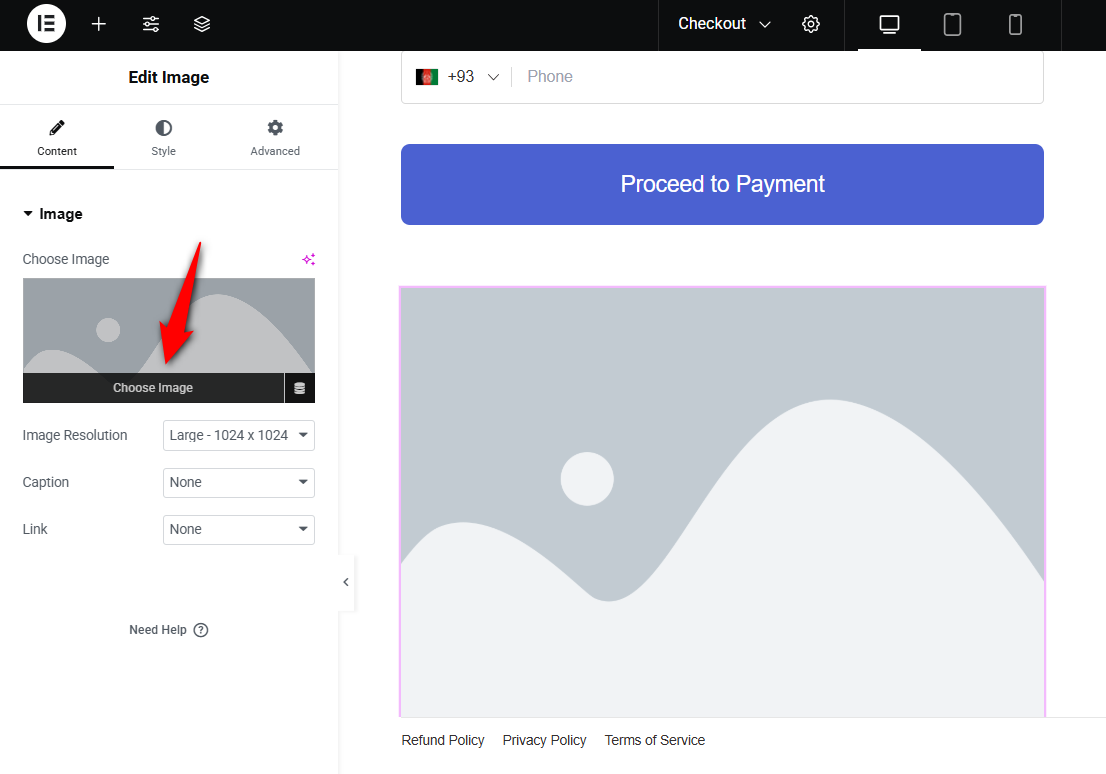 add an image below the place order button on the woocommerce checkout page to insert the security badges