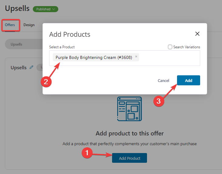 add upsell product upsell funnel