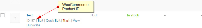 WooCommerce Product ID