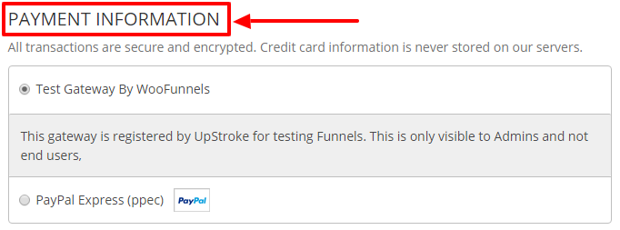 Final output of payment information