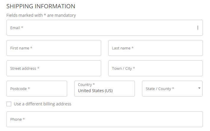 Shipping Information