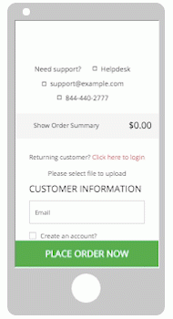 CTA button on your checkout page sticky for mobile