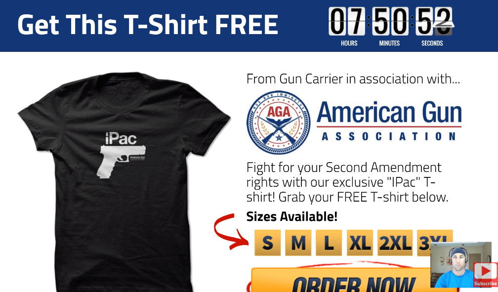 free plus shipping - tshirt offer