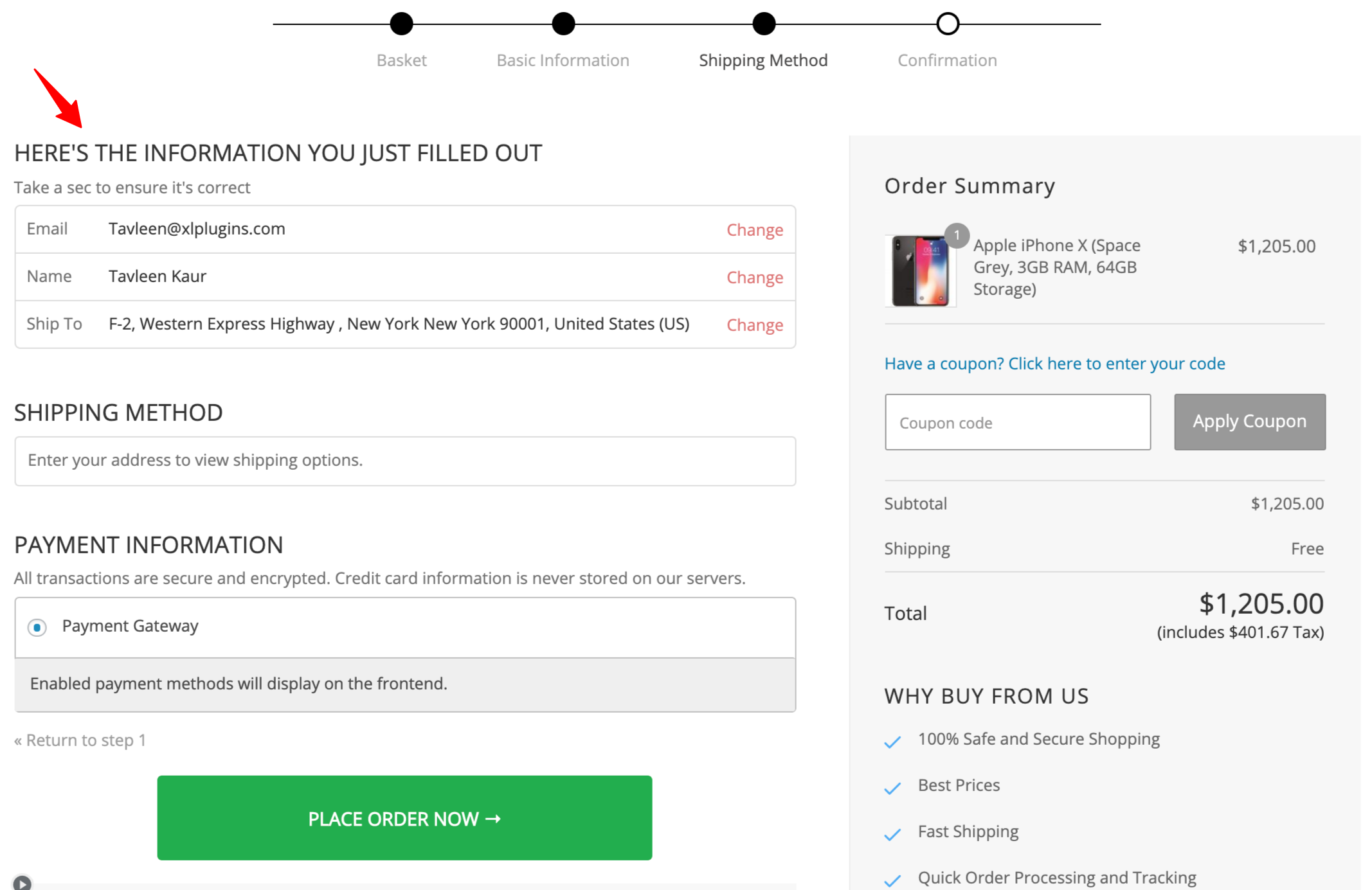woocommerce checkout fields preview