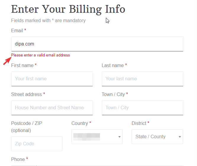 form field validator