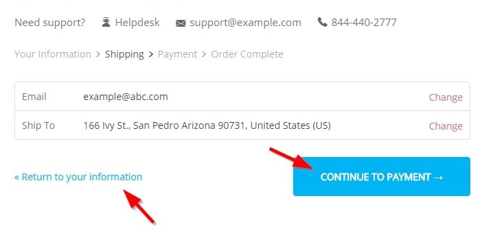 Step button label on the multi-step checkout form