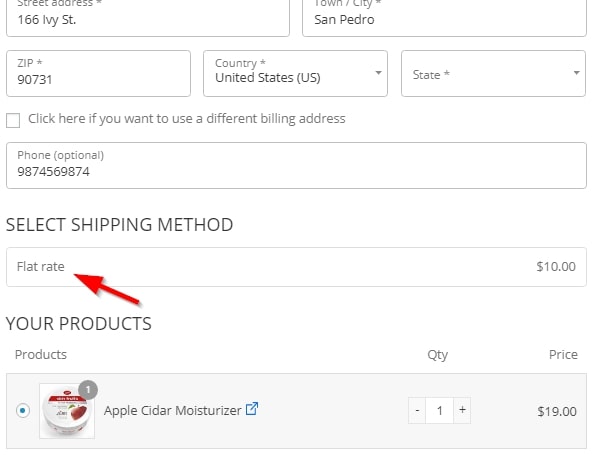 Edit the shipping method texts on the checkout page