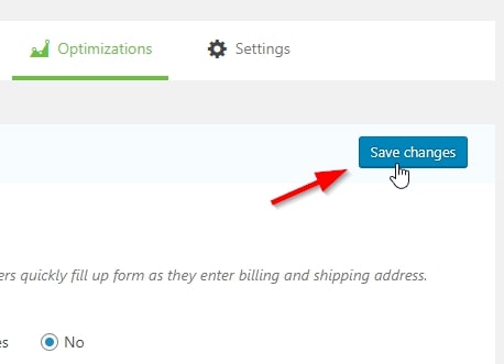 Click on Save changes