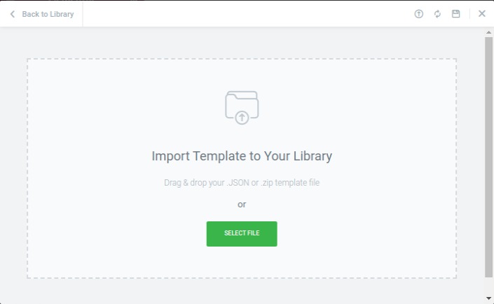Import template to your library