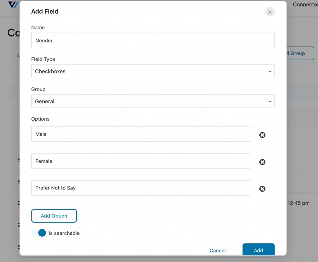 In order to map the fields of our form correctly in FunnelKit Automations, we also created custom fields for gender and occupation