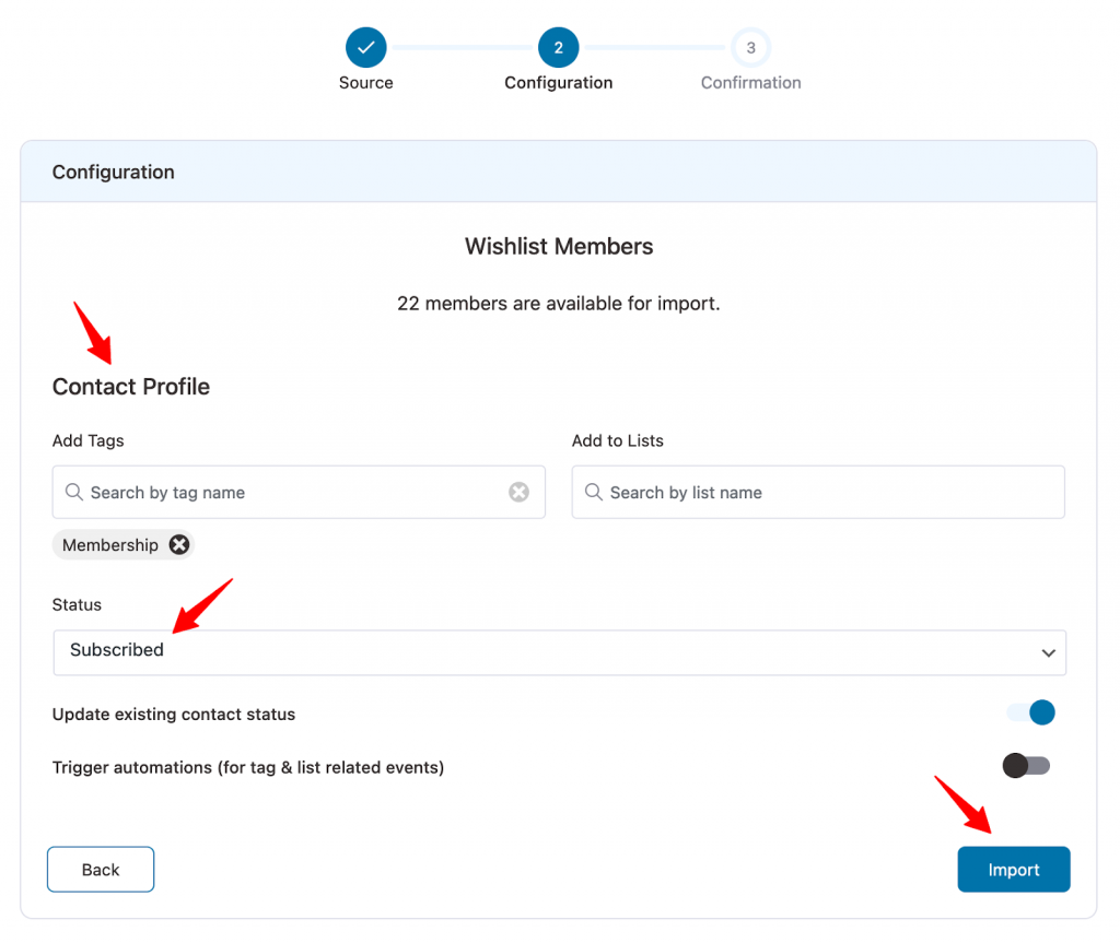 Configure additional settings on Wishlist Member