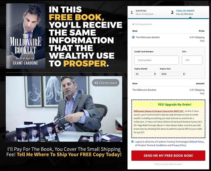 WooCommerce one page checkout example 1 - Grant Cardone’s One Page Checkout Form
