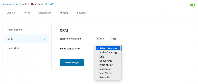 Lead generation - Select your CRM