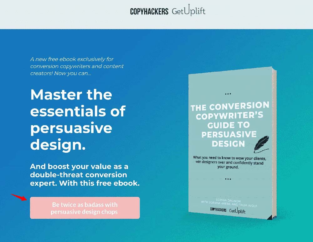 Make Your CTA Button Copy Unignorable - lead generation funnel example from Copyhackers