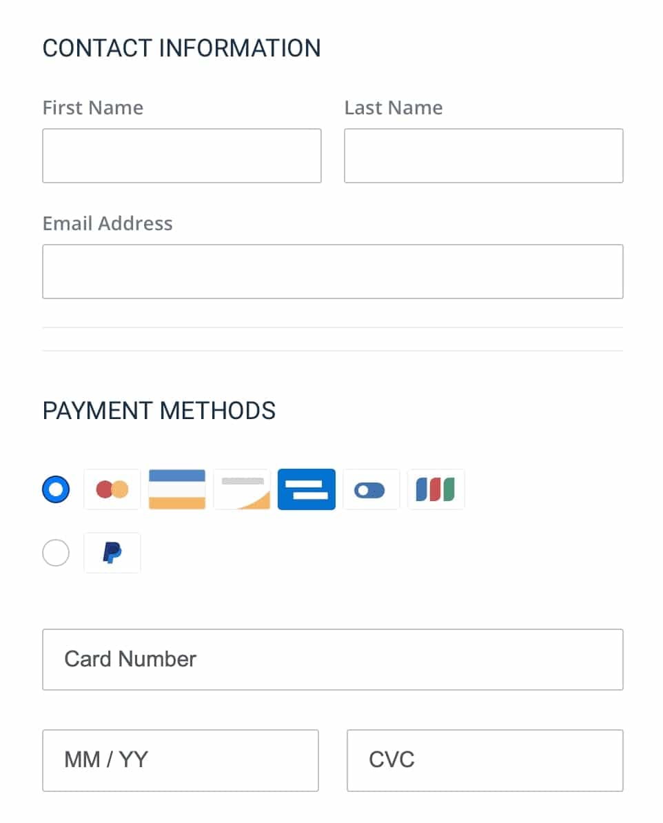 #4 Tip for an Optimized Checkout page - Keep the necessary form fields