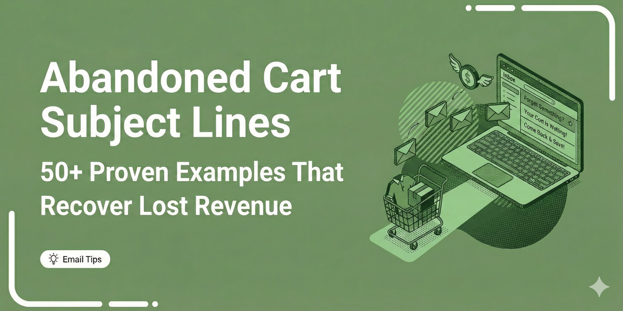 Abandoned Cart Subject Lines: 50+ Proven Examples That Recover Lost Revenue