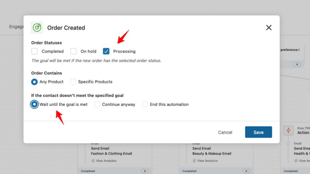 Configure the goal of your automation