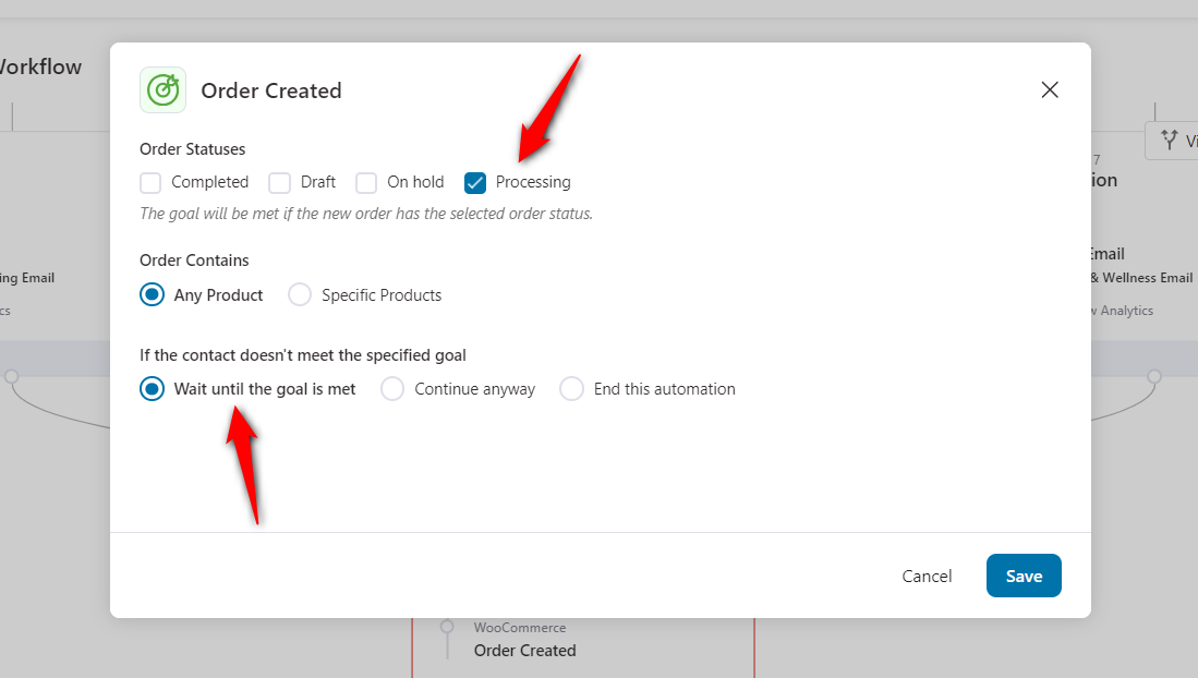 Configure the goal of your automation