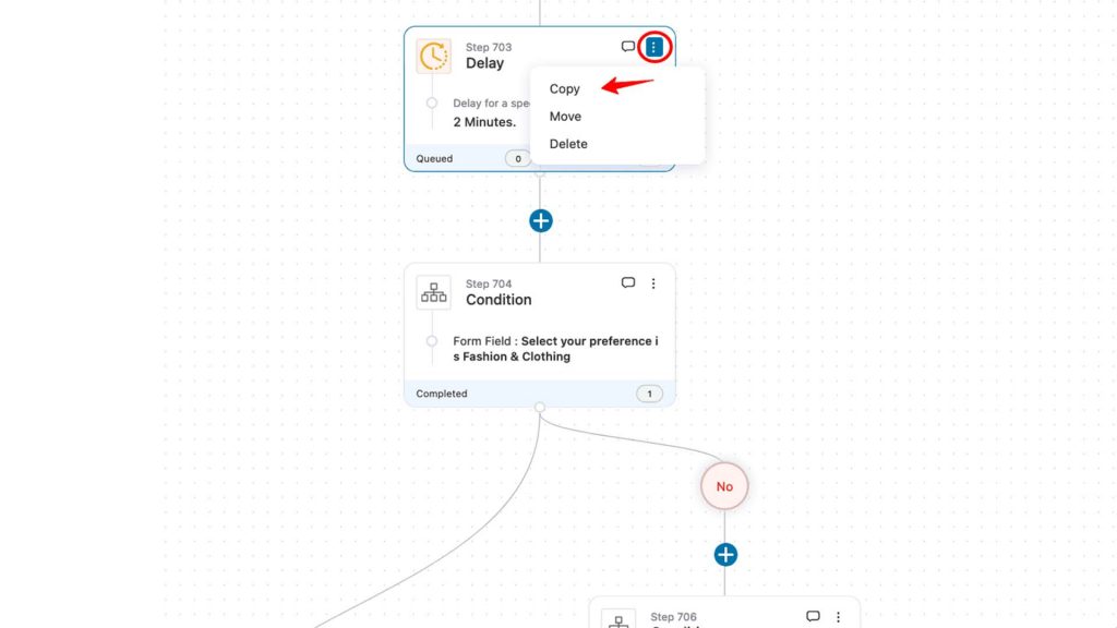 Copy the automation step