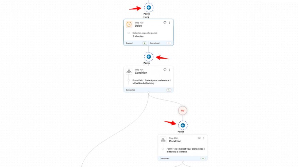 Paste the automation step