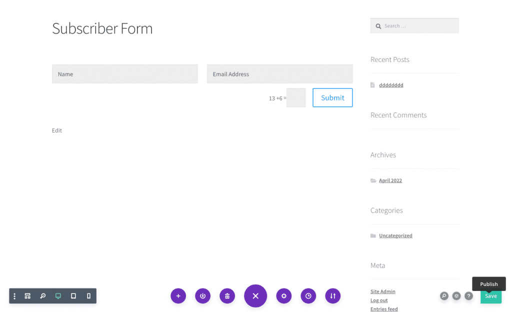 Create a simple form with the Divi builder