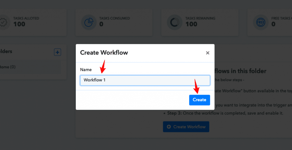 Enter the name of your workflow
