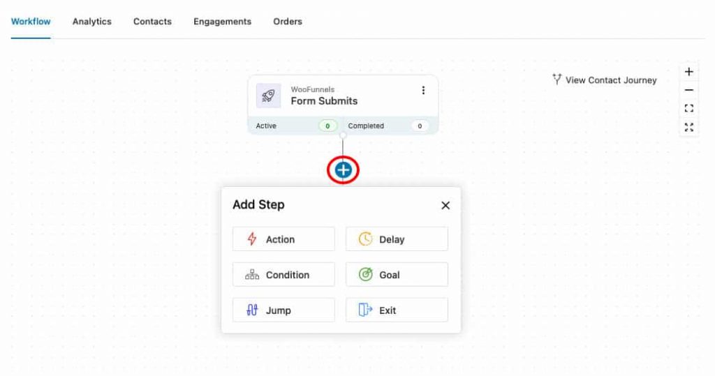 The six nodes in Next Generation Automation Builder