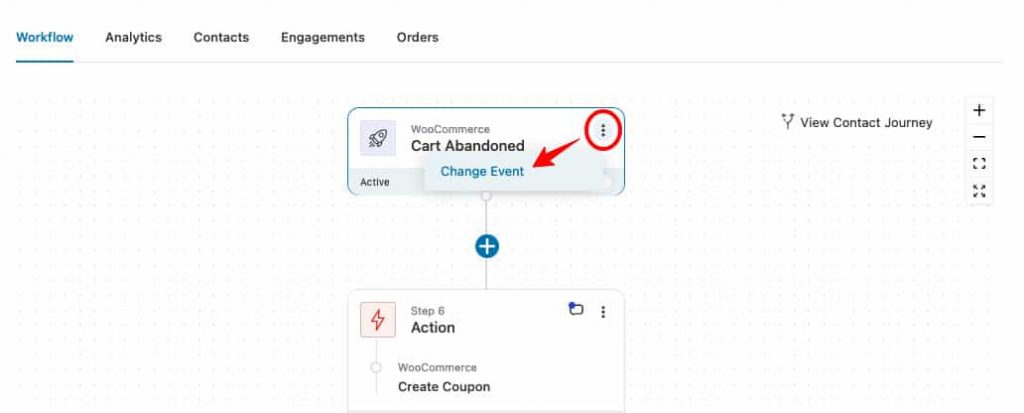 Change an event in Next Generation Automation Builder
