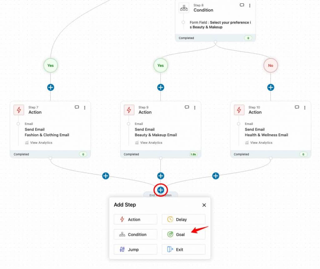 Add a goal in FunnelKit Automations