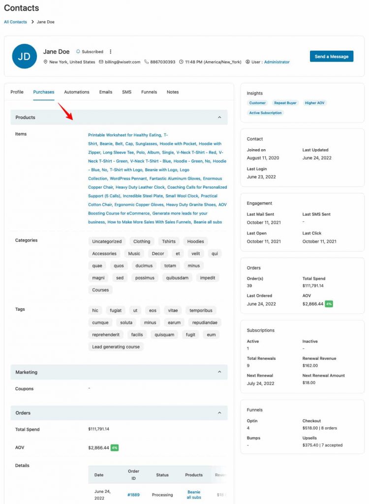 Detailed Contacts view - autonami vs alternatives