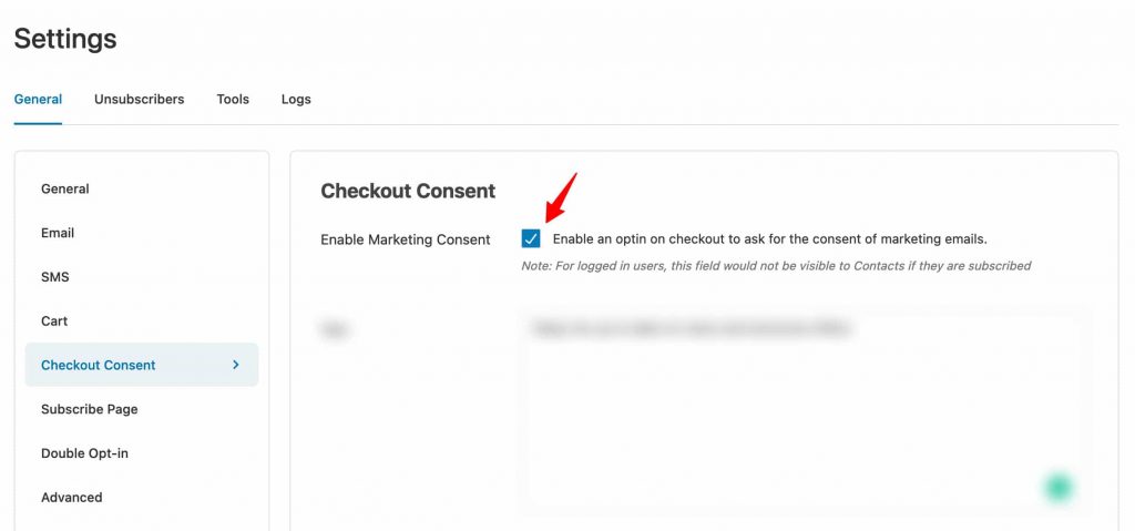 Enable marketing consent