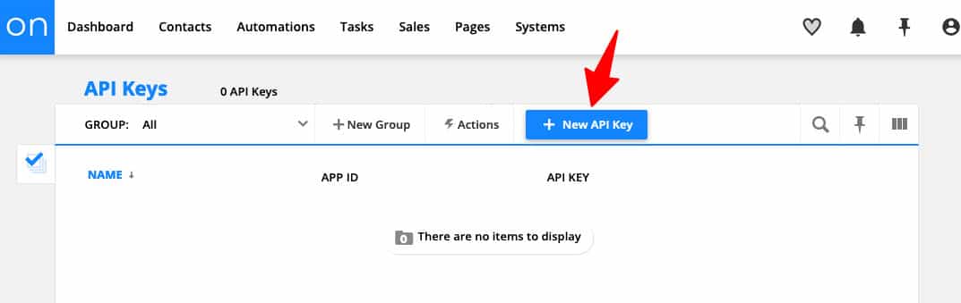 New API key