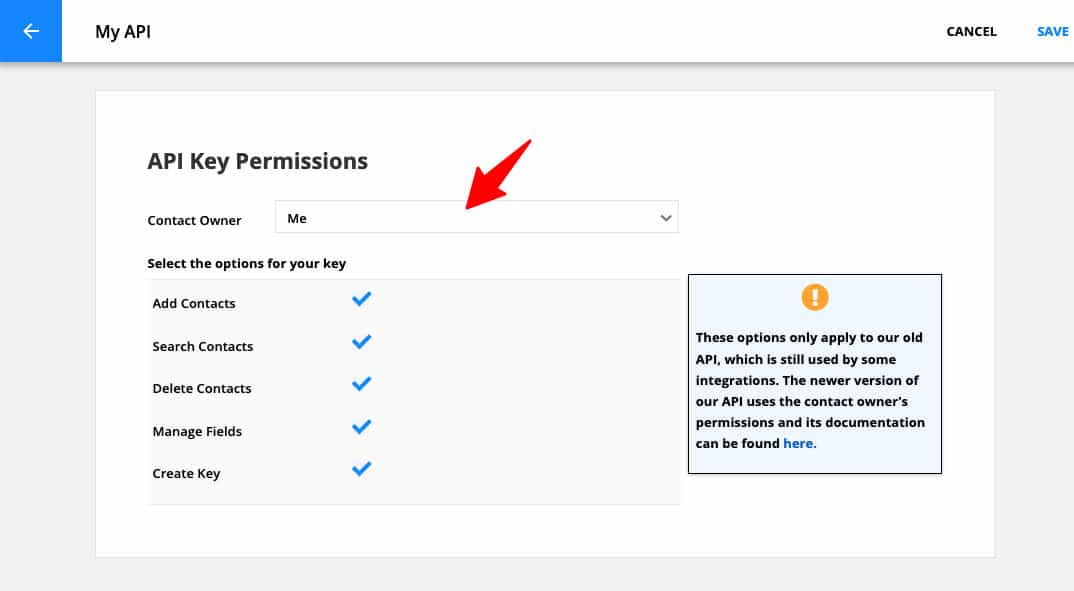 Manage api key permissions