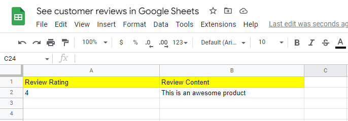 information in google sheets - review related woocommerce-google sheets integration