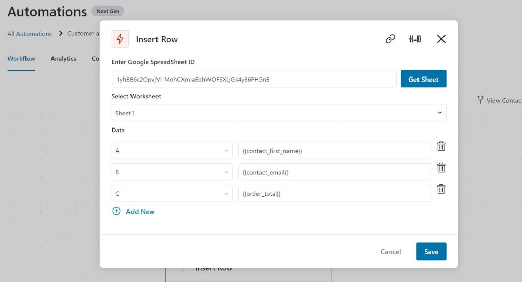 merge tags - order related woocommerce-google sheets integration