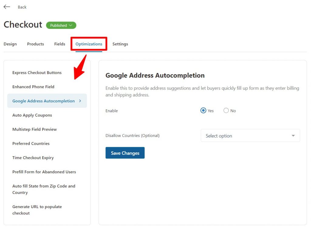 Enable the optimizations on your checkout page offered by the FunnelKit (formerly WooFunnels) Funnel Builder