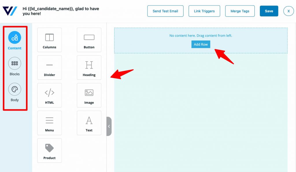 Design your email with the help of content blocks in FunnelKit Automations