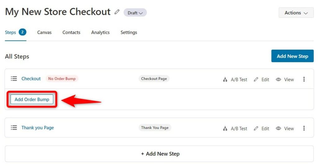 Add order bump to global checkout funnel