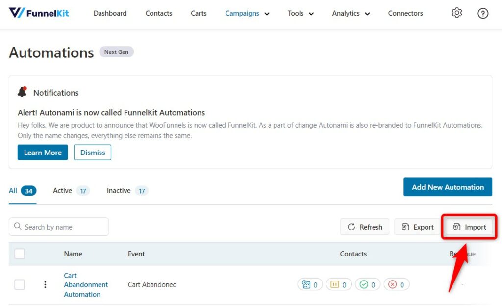 Import an automation