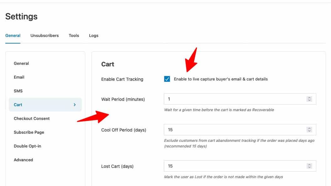 Enable cart tracking in FunnelKit Automations