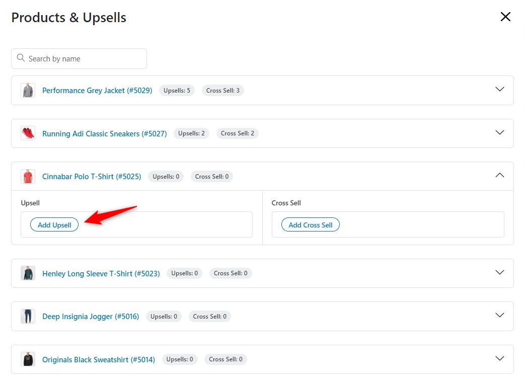 Add woocommerce upsells and cross-sells from a single screen