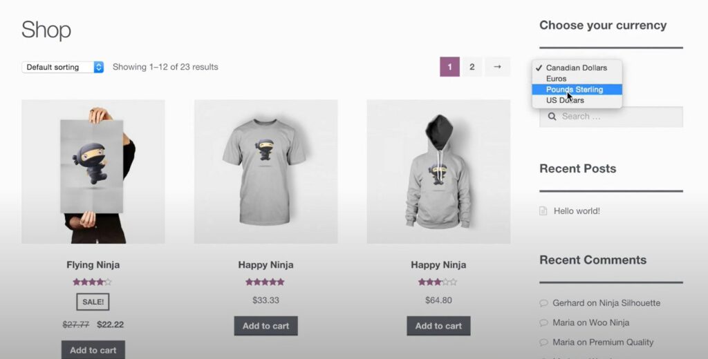 Best WooCommerce plugins - Aelia Currency Switcher - display prices and accept payments in multiple currencies
