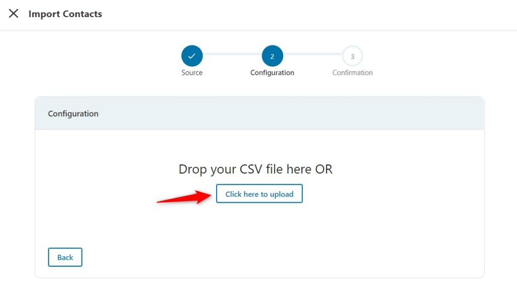 Upload your CSV file here