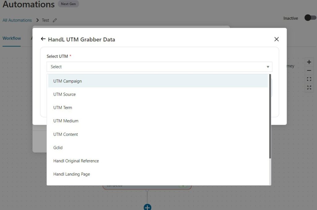 Handl UTM Grabber / Tracker - FunnelKit Automations