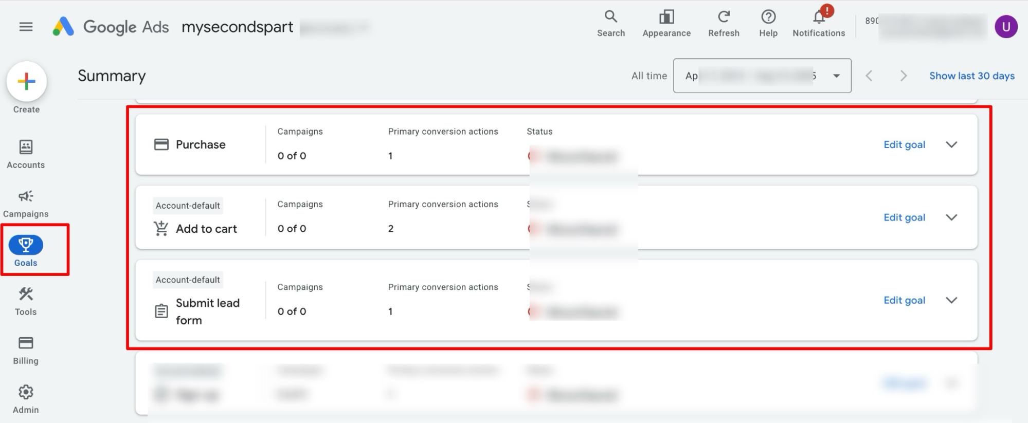 multiple goals in WooCommerce