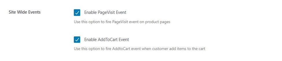 Site-Wide event tracking