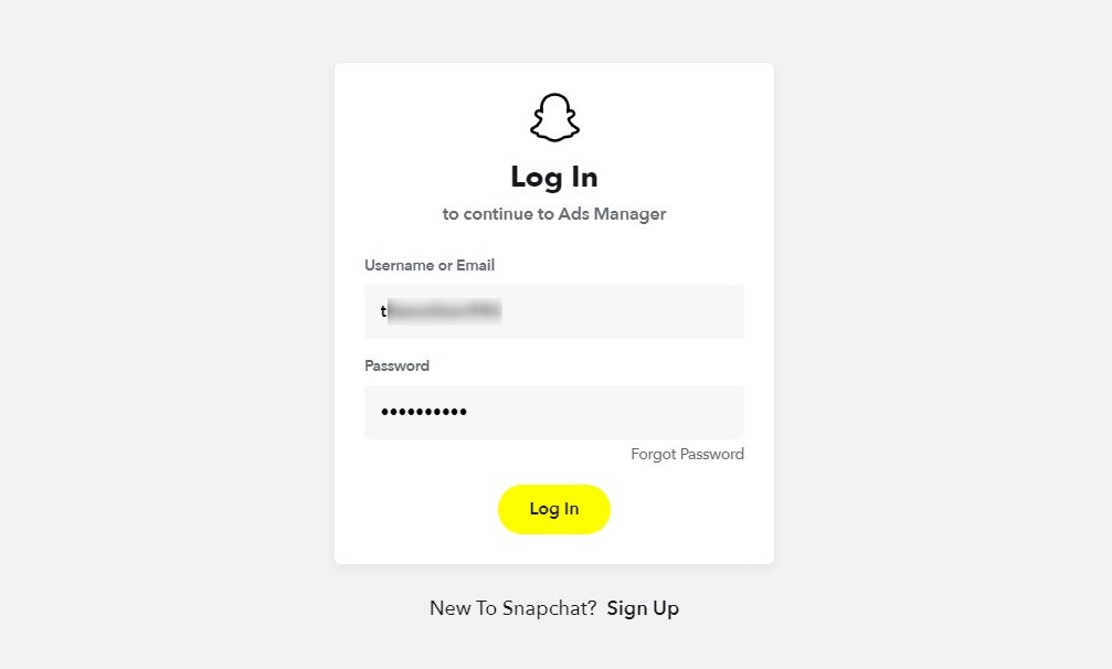 Snapchat Ads Manager