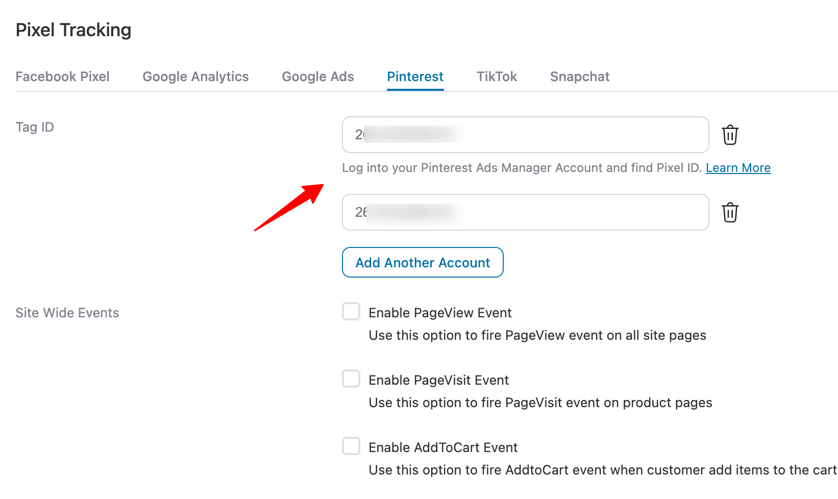 Add multiple ids
