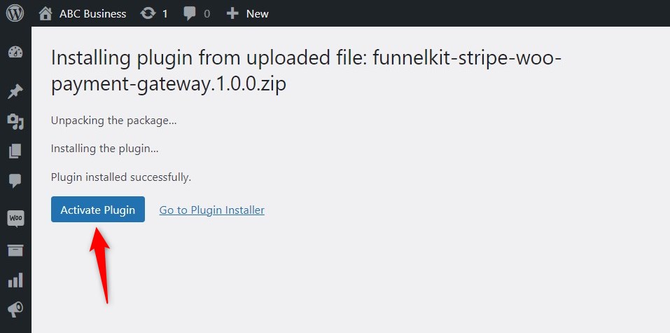 Activate the FunnelKit Stripe Payment Gateway for WooCommerce